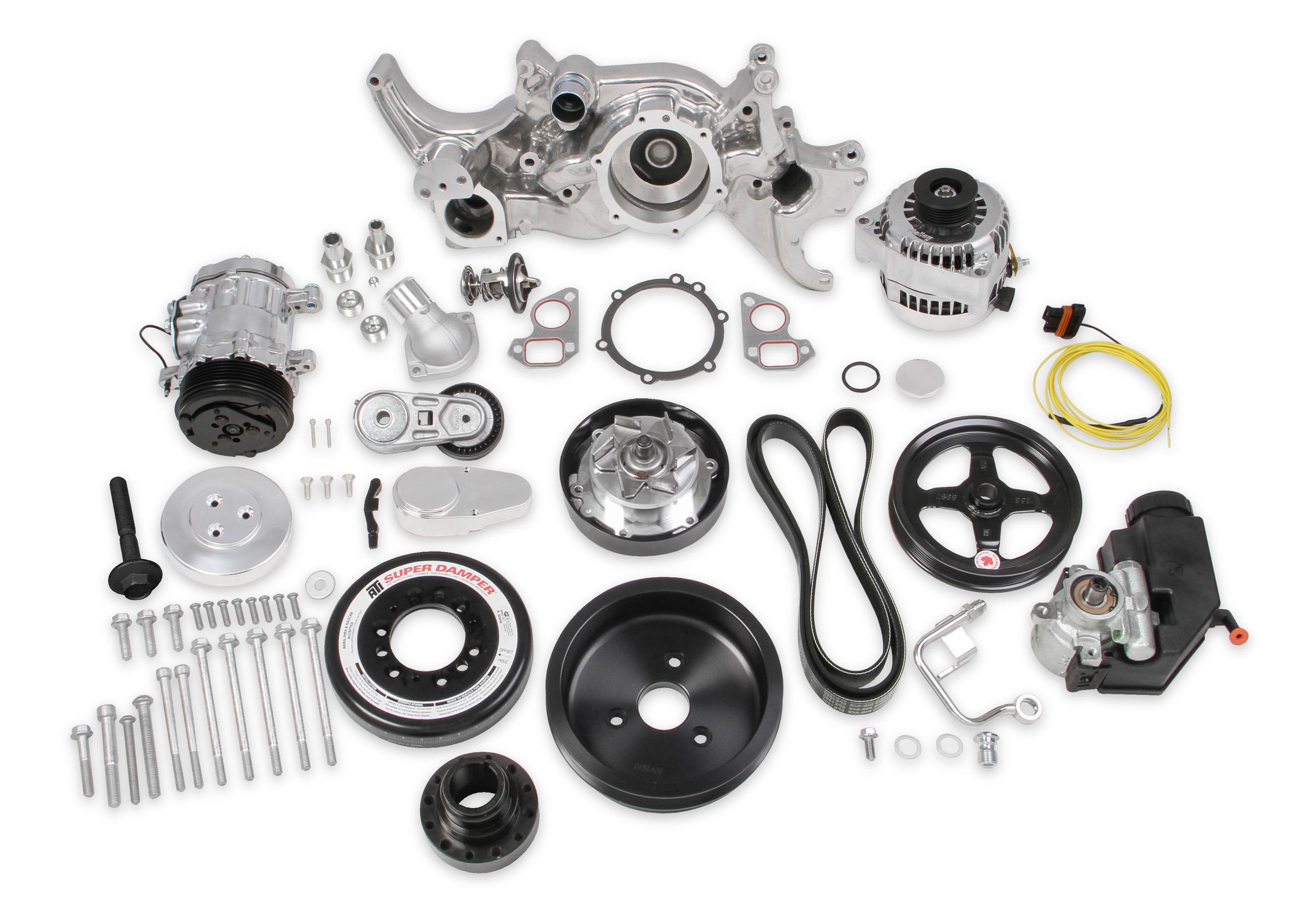Holley Premium Polished Mid-Mount LS7 Complete Accessory System.  - 20-190P