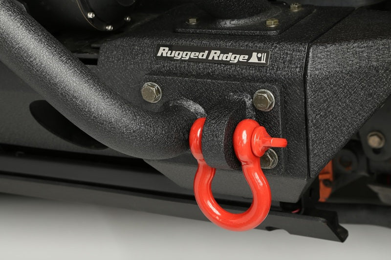 Rugged Ridge D-Ring Shackle Kit 3/4 Inch Red Steel Pair - 11235.08