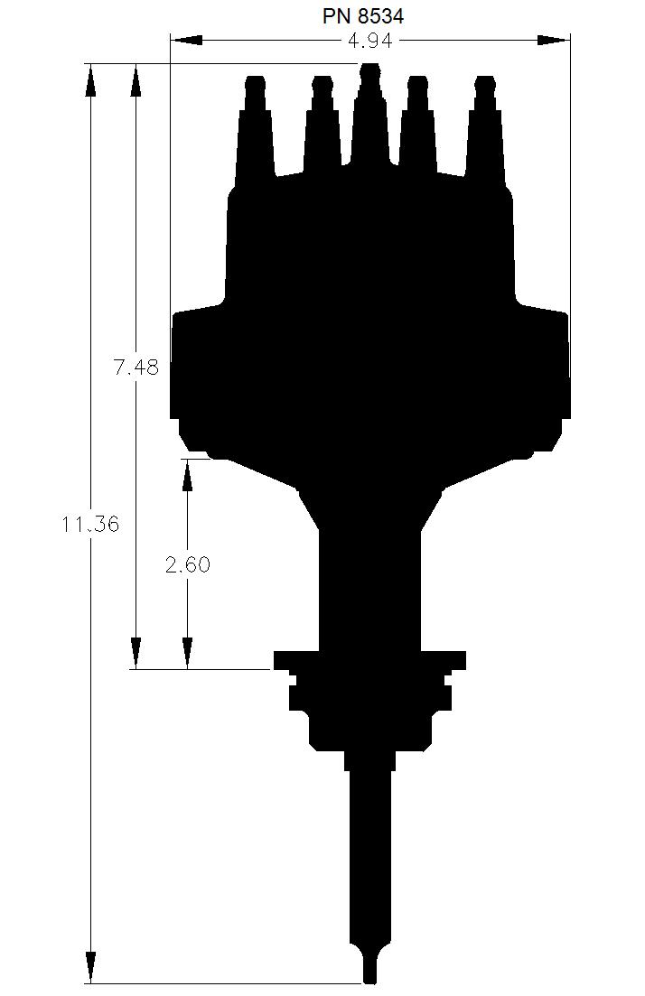 Msd 8534 Distributor, Chrysler, 318, 360
