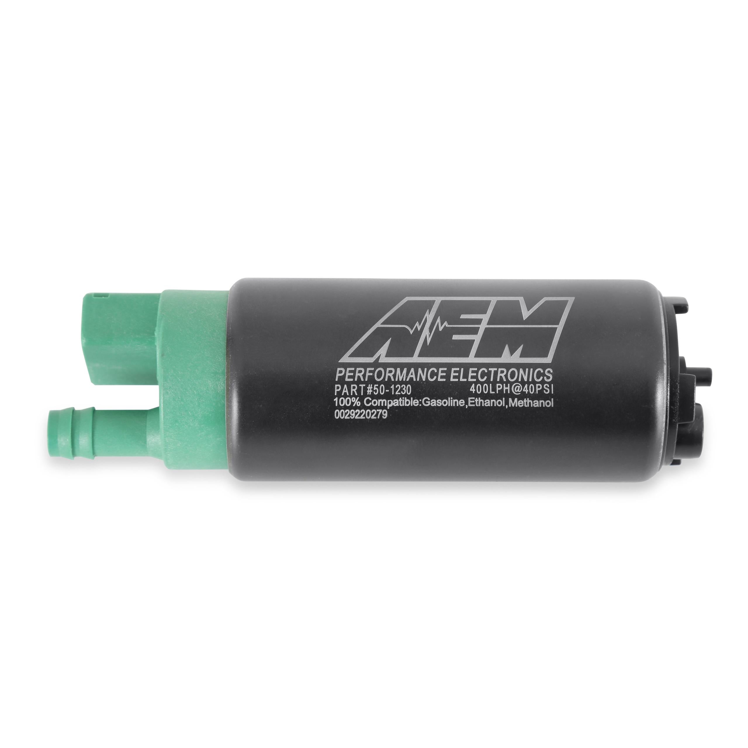 AEM 400LPH E85-COMPATIBLE FUEL PUMP KIT - DOUBLE BARB - 50-1230