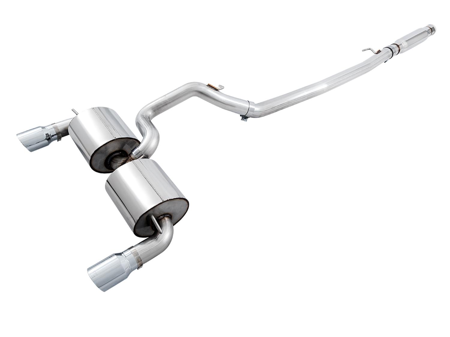 AWE 3020-32036 2016-2018 Focus RS Touring Edition Catback Exhaust with Chrome Silver Tips (Resonated)