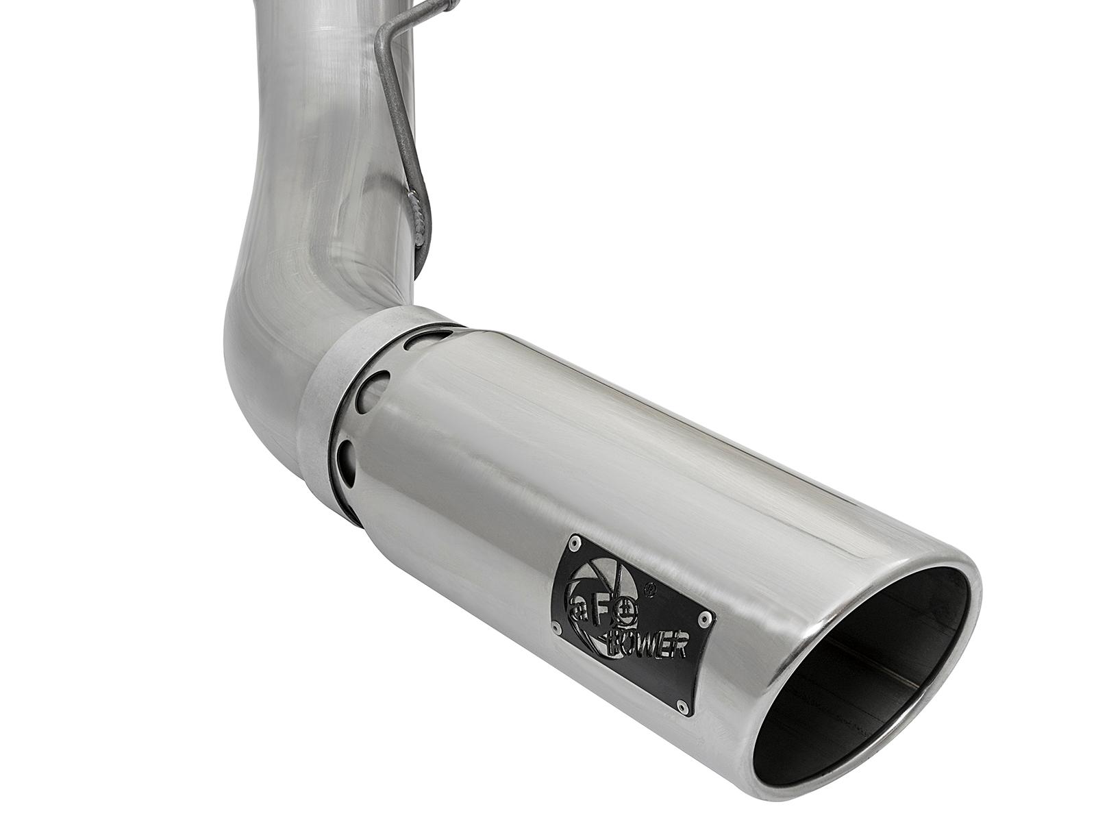 AFE ATLAS 5 IN Aluminized Steel DPF-Back Exhaust System w/Polished Tip (2017-2021 F-250 Super Duty, F-350 Super Duty) - 49-03090-P