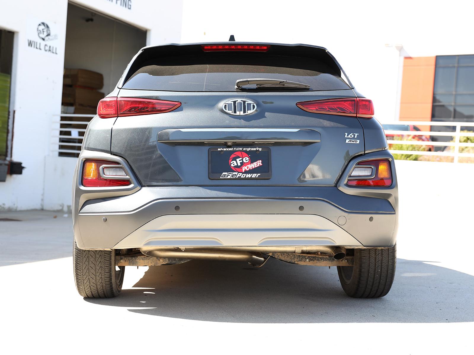 AFE Takeda 2-1/2in 304 Stainless Steel Axle-Back Exhaust System w/o Muffler (Hyundai Kona 18-21 L4-1.6L (t) This item will only fit models equipped with all-wheel drive) - 49-37017NM
