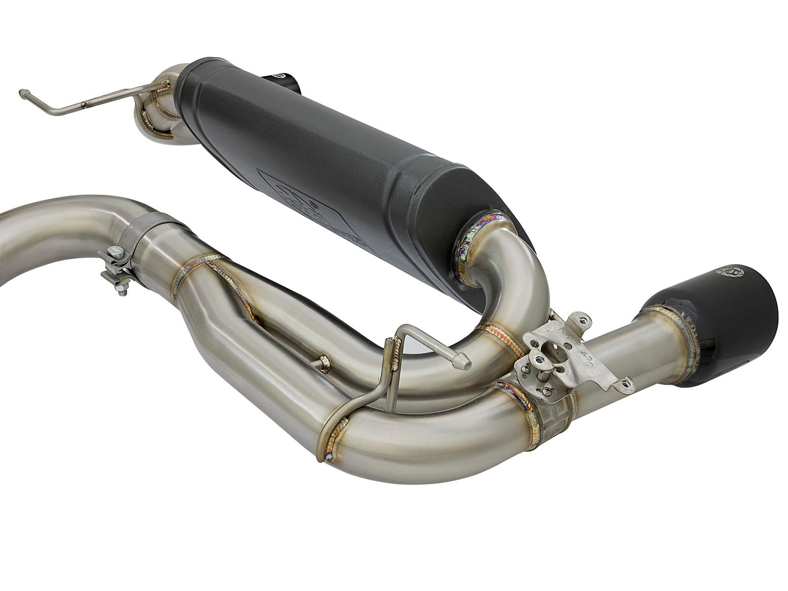 AFE MACH Force-Xp Stainless Steel Cat-Back Exhaust System w/Black Tips - 49-36334-B