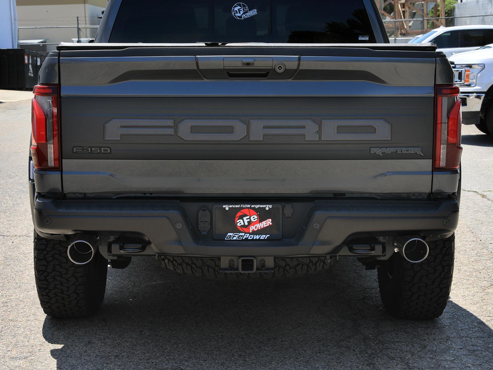 AFE Vulcan Series 3 IN to 3-1/2 IN Stainless Steel Cat-Back Exhaust System Black (2021-2025 F-150 Raptor) - 49-33151-B