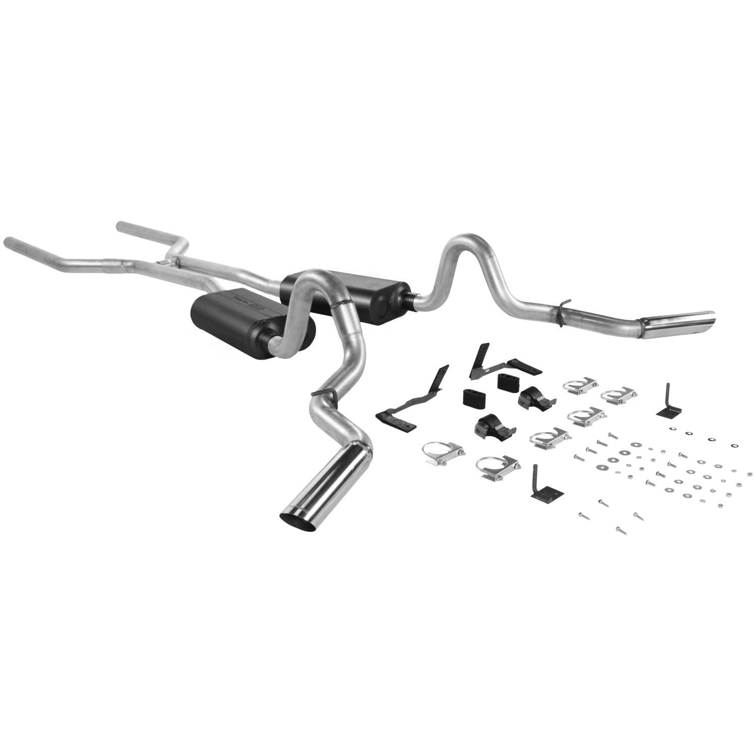 Flowmaster Header-back System - Dual Side Exit - American Thunder - Moderate/Aggressive