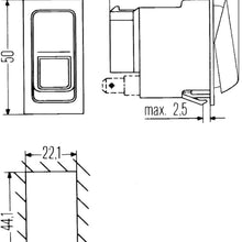 Hella Switch On/Off Hazard Warning 10A