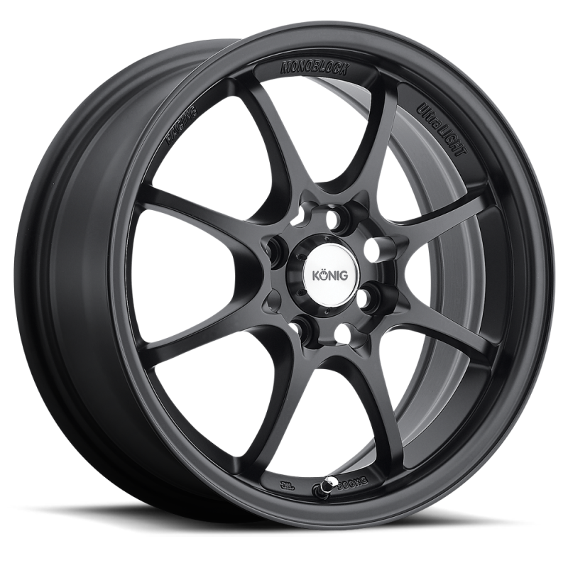 Konig Helium 15X6.5 4X100 Et40 Flat Black - HE65D04405