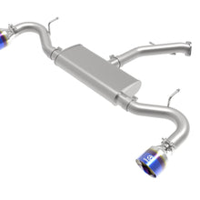 AFE Takeda 2-1/2 IN 409 Stainless Steel Axle-Back Exhaust w/ Blue Flame Tips (Hyundai Elantra GT 18-20 L4-1.6L (t)) - 49-47016-L