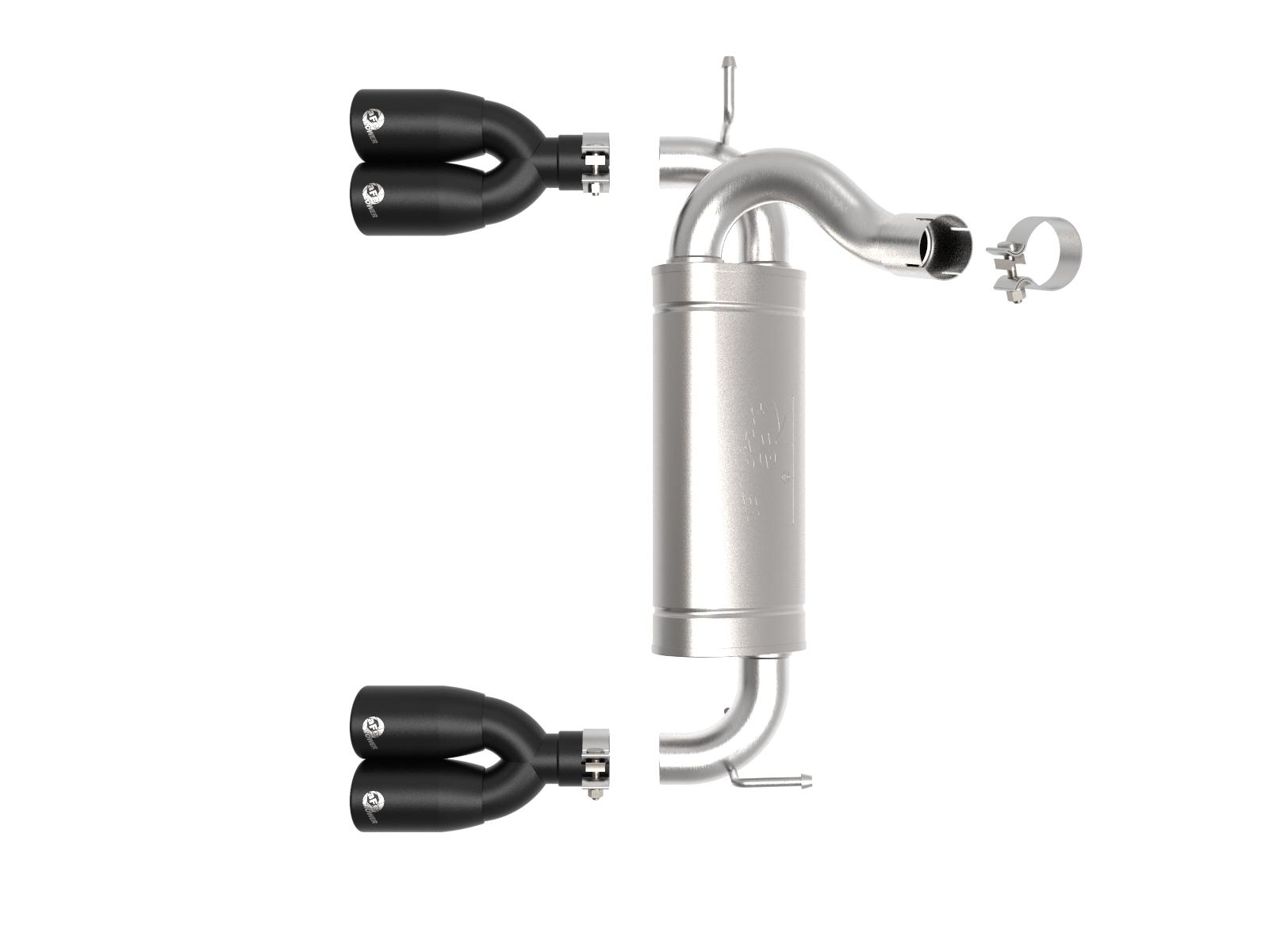 AFE Axle-Back Exhaust System (2007-2018 Jeep Wrangler V6-3.6/3.8L) - 49-48086-B