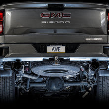 AWE 0FG Catback Split Rear Exit Exhaust for 4th Gen Silverado/Sierra 1500 5.3L (Flat Bumper) - Dual Diamond Black Tips - 3015-33206