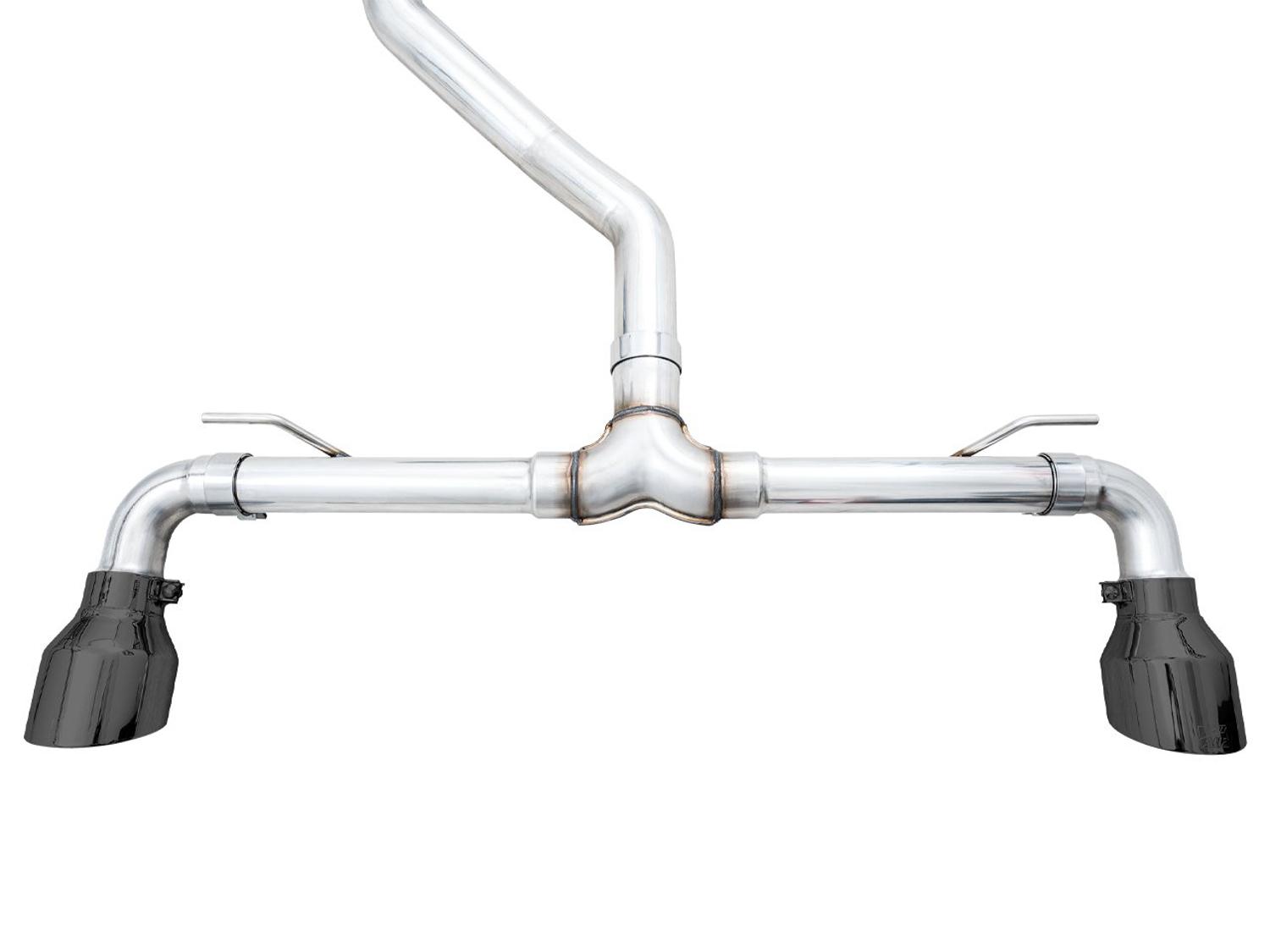 AWE Track Edition Catback Exhaust - Diamond Black Tips (2022-2023 Volkswagen MK8 GTI) - 3020-33658