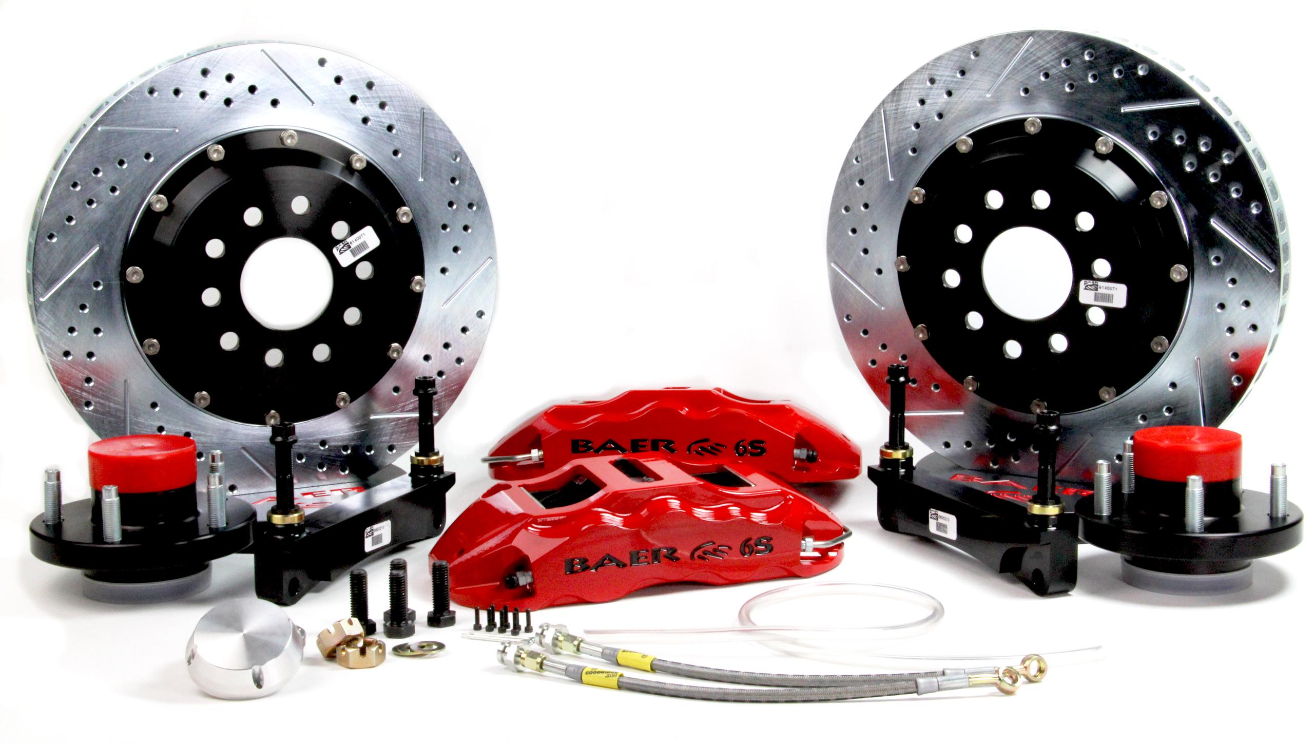 Baer 14" Extreme+ Front Brake Kit, Monster Green, SDZ, Std. Studs - 4301073MG