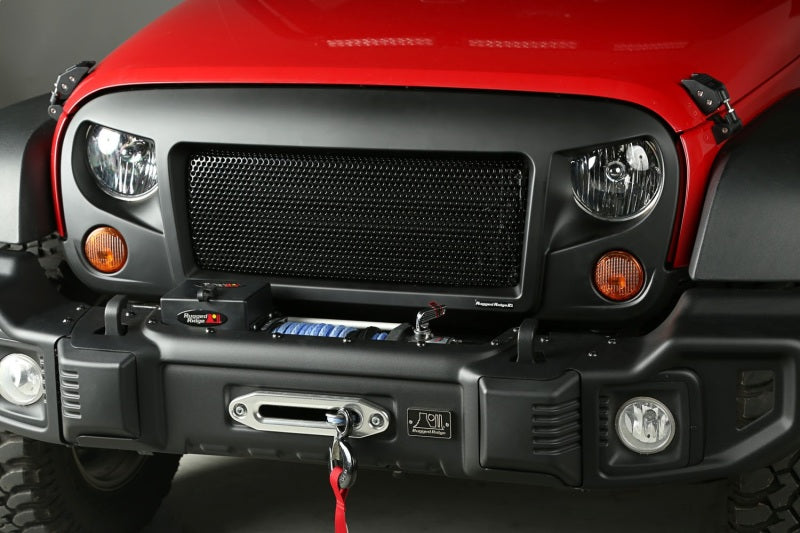 Rugged Ridge Spartan Grille Satin Black; 07-18 Jeep Wrangler Jk - 12034.01