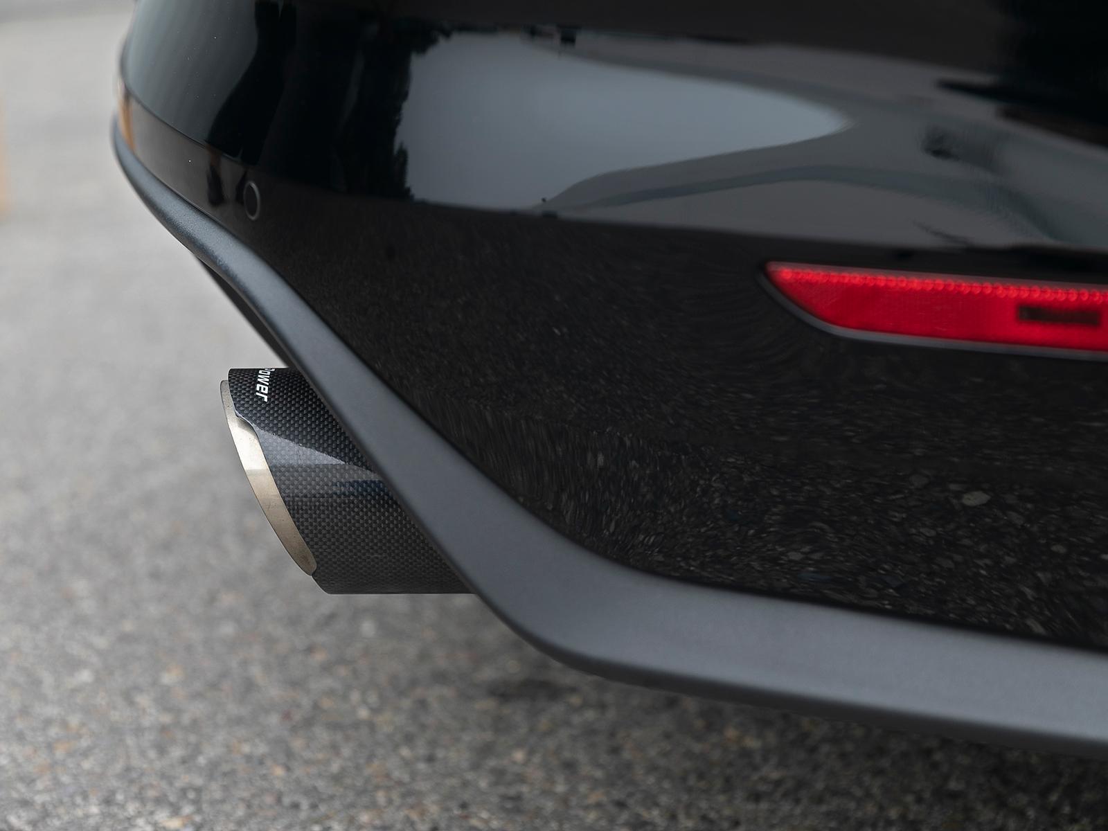 AFE 49-43105-C 2015-2017 Mustang GT 5.0L MACH Force-Xp 2-1/2" 409 Stainless Steel Axle-Back Exhaust System (Carbon Fiber Tips)