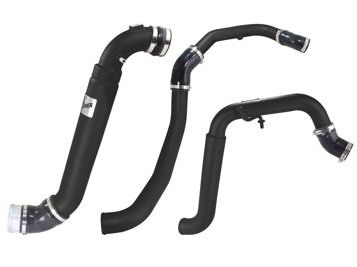 AFE BladeRunner Aluminum Hot and Cold Charge Pipe Kit Black (2015-2016 F-150) - 46-20214-B