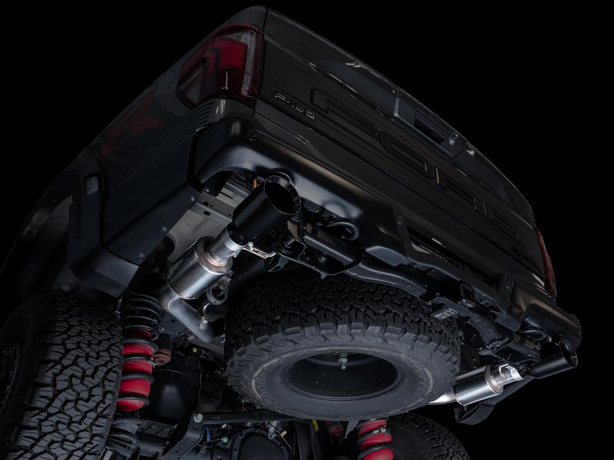 AWE SwitchPath Exhaust - Diamond Black Tips (2023-2025 F-150 Raptor R 5.2L) - 3025-33852