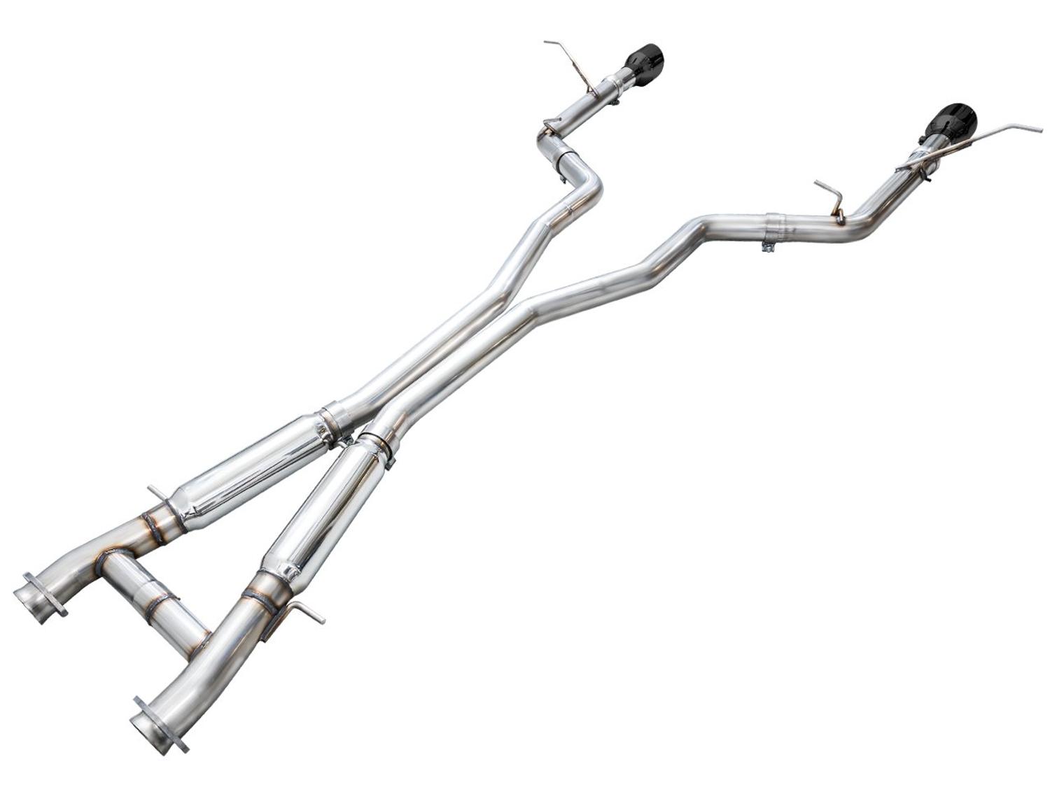 AWE Track Edition Exhaust - Diamond Black Tips (2018-2023 Dodge Durango 6.4L / 6.2L SC) - 3020-33952