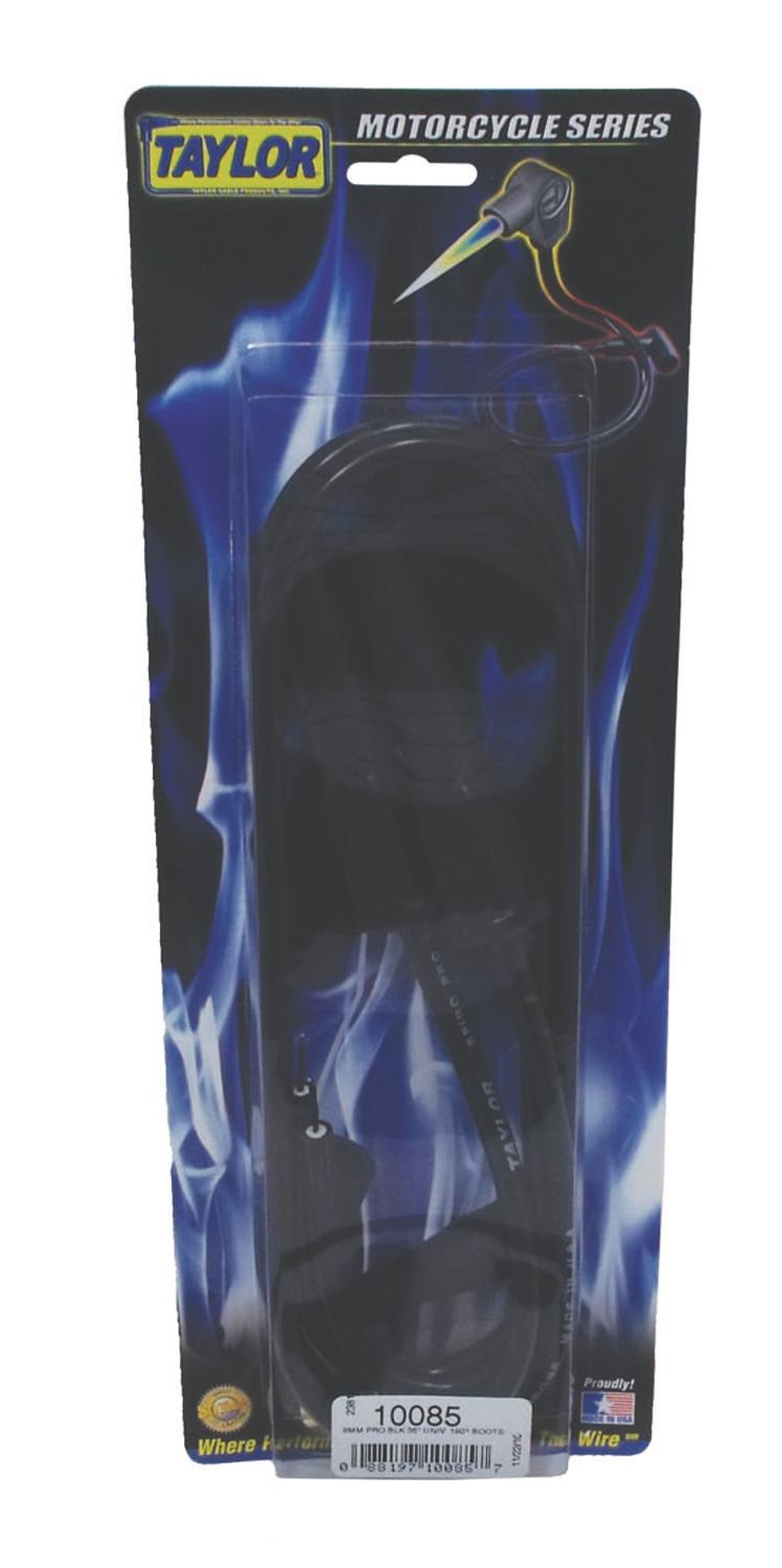 TAYLOR CABLE 8mm Spiro-Pro black 36in univ MC 180 Pro Comp Spark Plug Wires - 10085