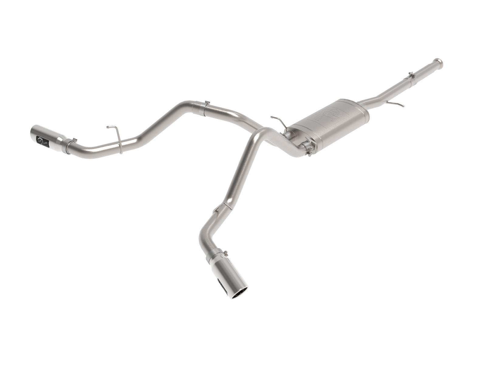 AFE Apollo GT Series Cat-Back Exhaust System w/ Dual Rear-Side Exit Polished Tip - 49-44134-P