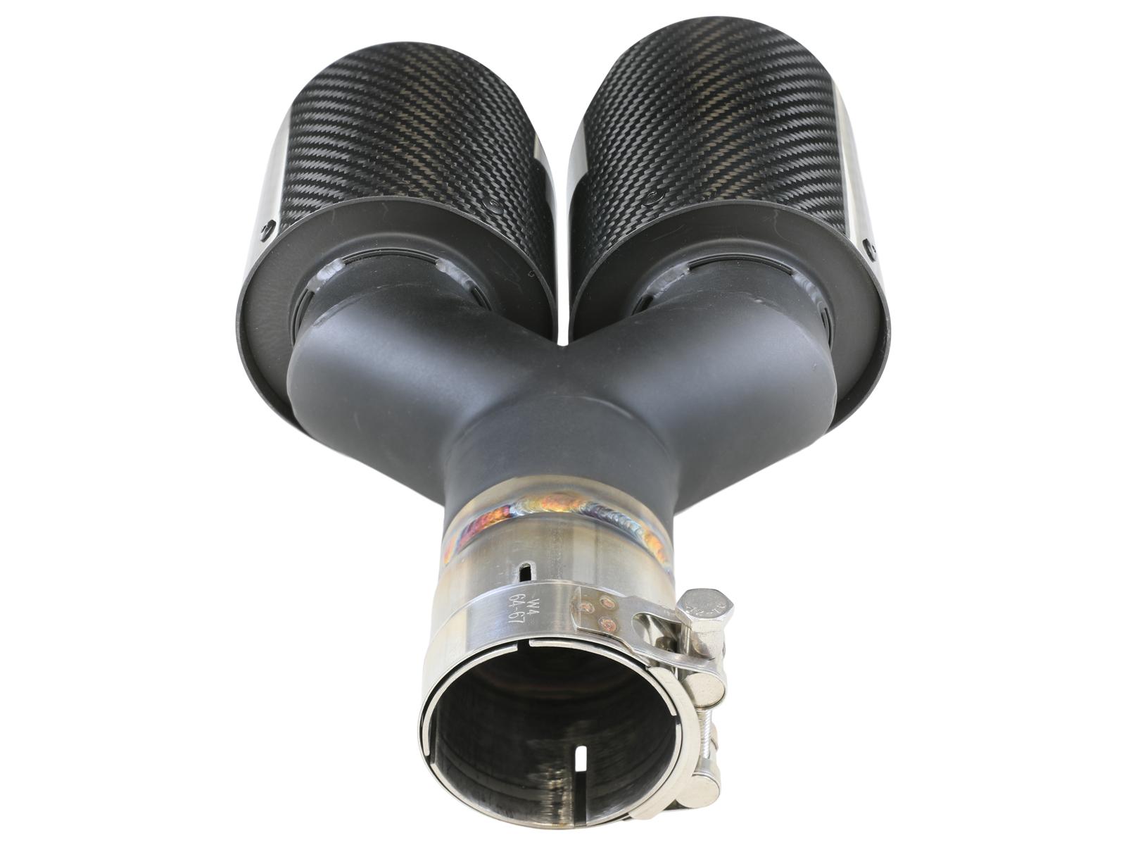 AFE Takeda 304 Stainless Steel Clamp-on Exhaust Tip Carbon Fiber - 49T25480-C121