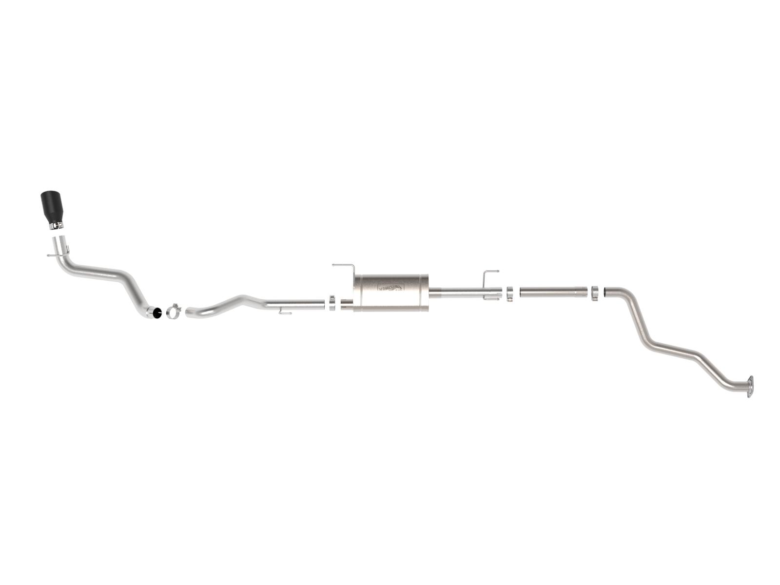 AFE Apollo GT Series 2-1/2 IN to 3 IN 409 SS Cat-Back Exhaust System w/ Black Tip (2024 Tacoma) - 49-46071-B
