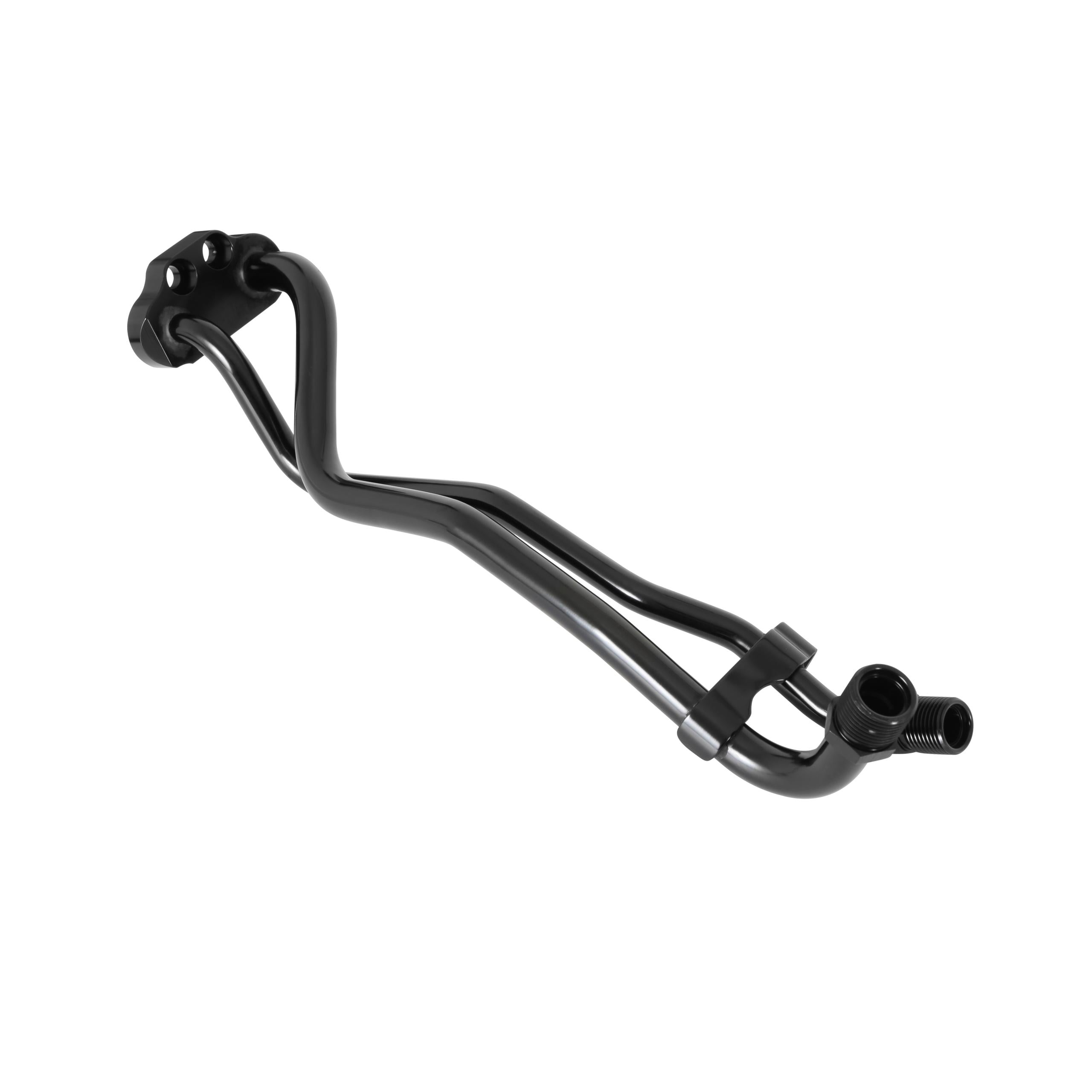 Holley Line Adapter Manifold for SD7 A/C Compressor - SBF, Passenger Side Exit - 97-444