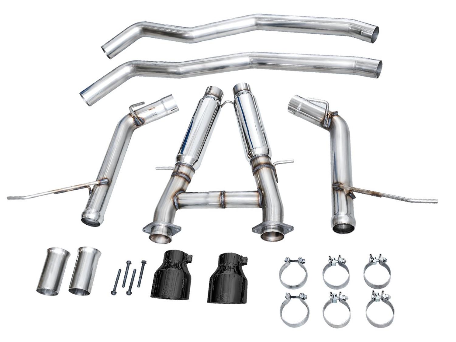 AWE Track Edition Exhaust - Diamond Black Tips (2018-2023 Dodge Durango 6.4L / 6.2L SC) - 3020-33952