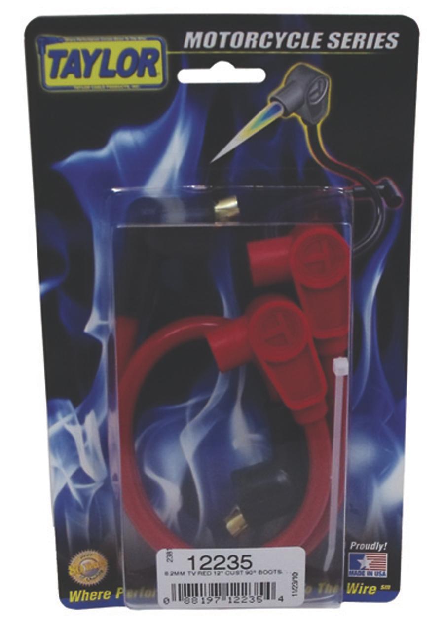 TAYLOR CABLE TV 8.2 red 12in custom MC 90 Spark Plug Wires - 12235