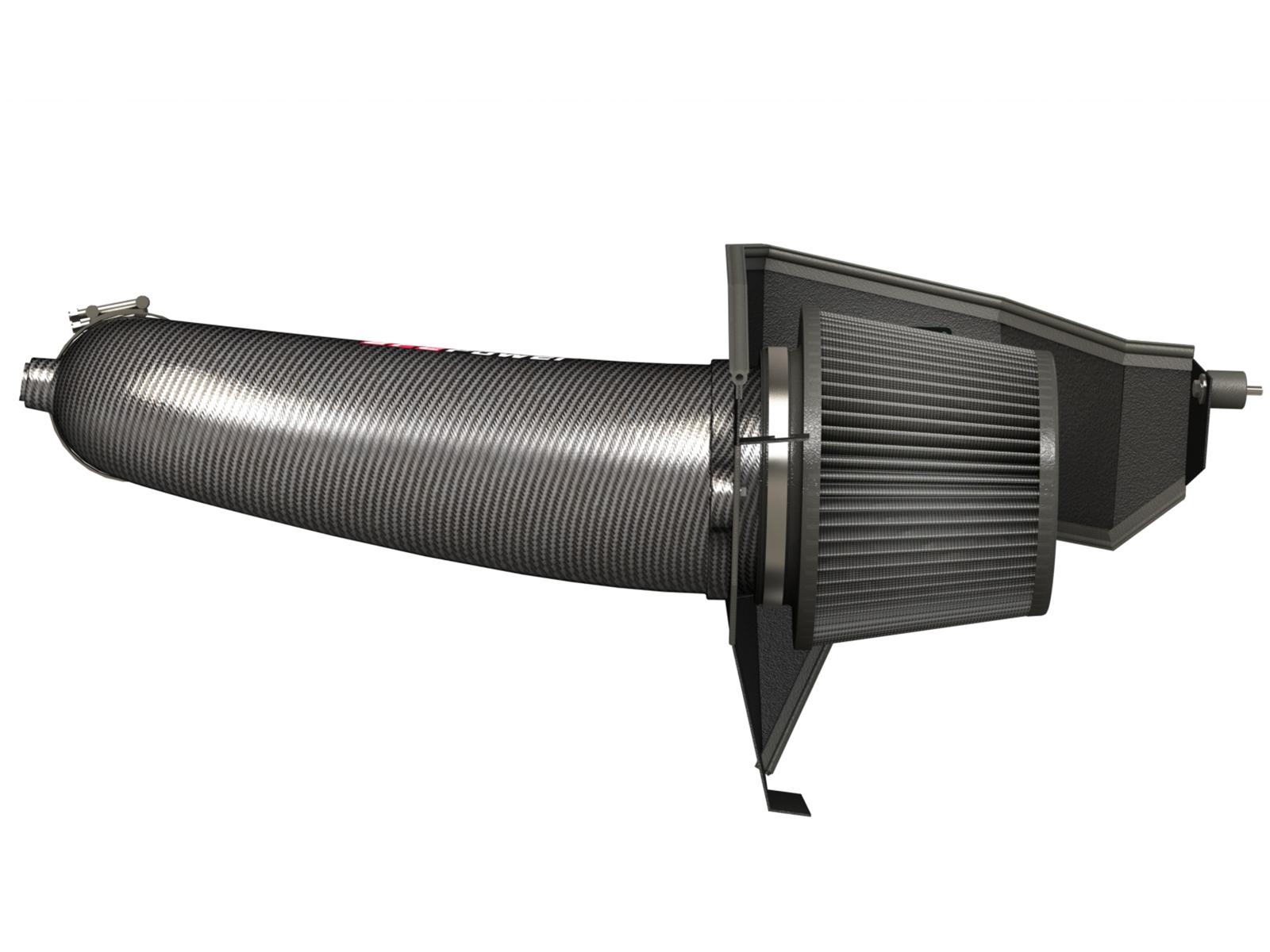 AFE Track Series Stage-2 Carbon Fiber Intake System w/ Pro DRY S Media (2011-2021 300, Challenger, Charger) - 51-12162-C