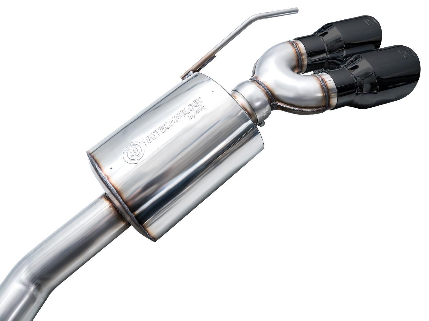 AWE Touring Edition Catback Exhaust - Diamond Black Tips (2020-2026 Explorer ST) - 3015-43625
