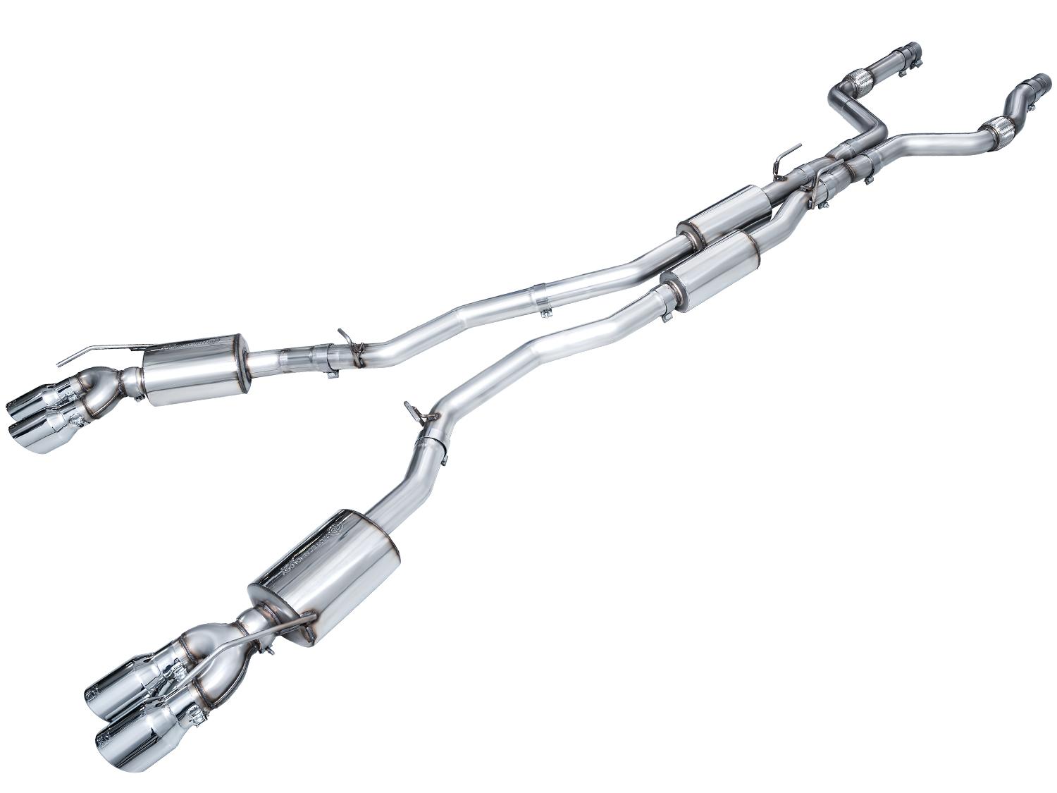 AWE Touring Edition Catback Exhaust - Chrome Silver Tips (2020-2026 Explorer ST) - 3015-42625