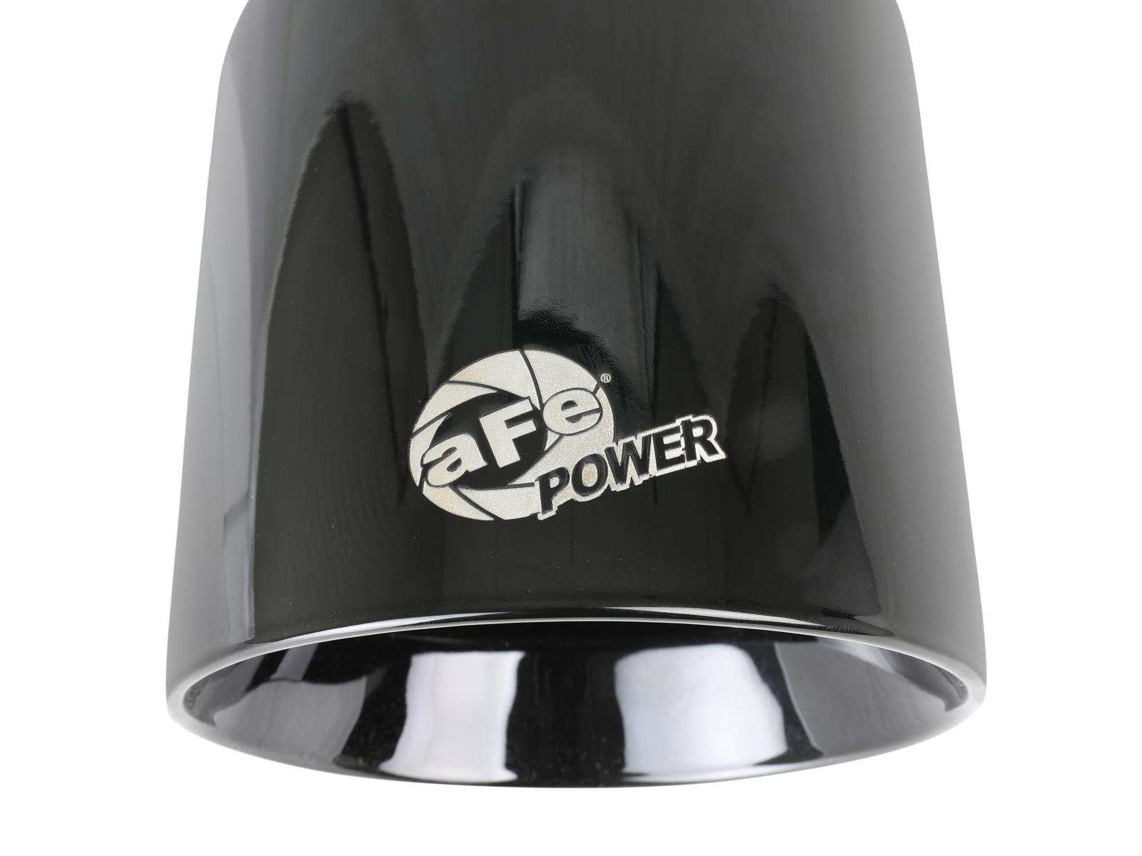 AFE MACH Force-Xp 409 Stainless Steel Clamp-on Exhaust Tip Black (2-1/2 IN Inlet x 4-1/2 IN Outlet x 9 IN L) - 49T25454-B091