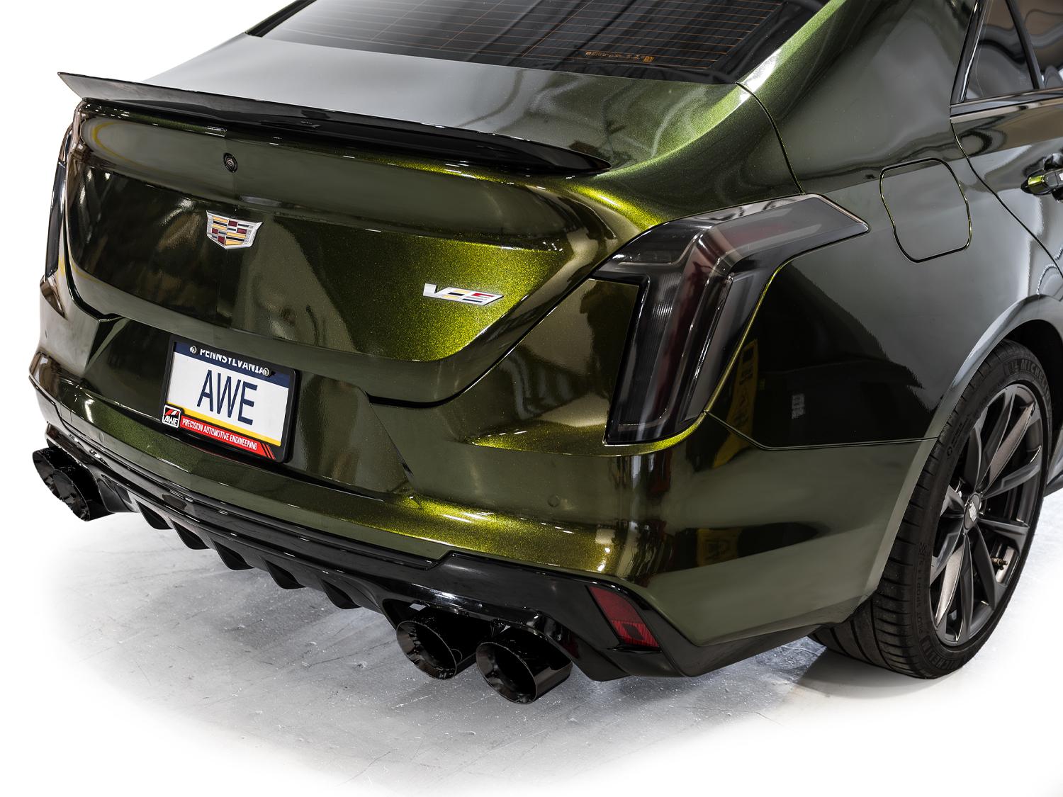 AWE SwitchPath™ Exhaust for Cadillac CT4-V Blackwing - Diamond Black Tips - 3025-43436