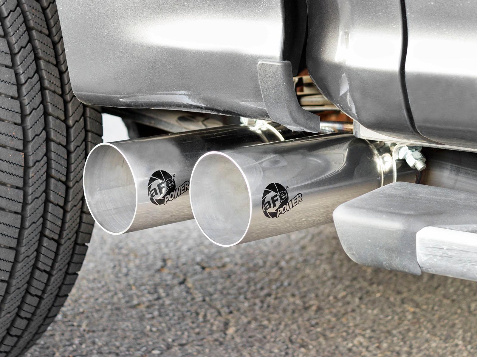 AFE Rebel Series 3 IN to 2-1/2 IN 409 Stainless Steel Cat-Back Exhaust w/ Polish Tip (2015-2020 F-150, F-150, F-150) - 49-43081-P