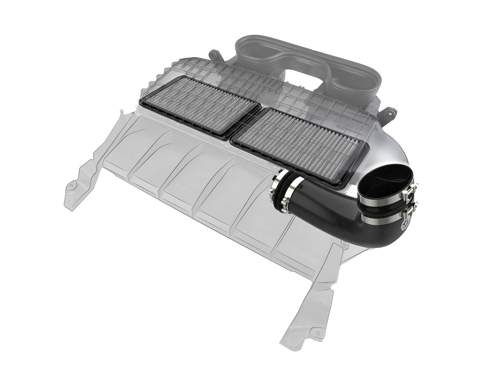 AFE 55-10014DC Super Stock Induction System w/ Pro Dry S Filters (2021+ Dodge Ram 1500 TRX V8-6.2L SC)