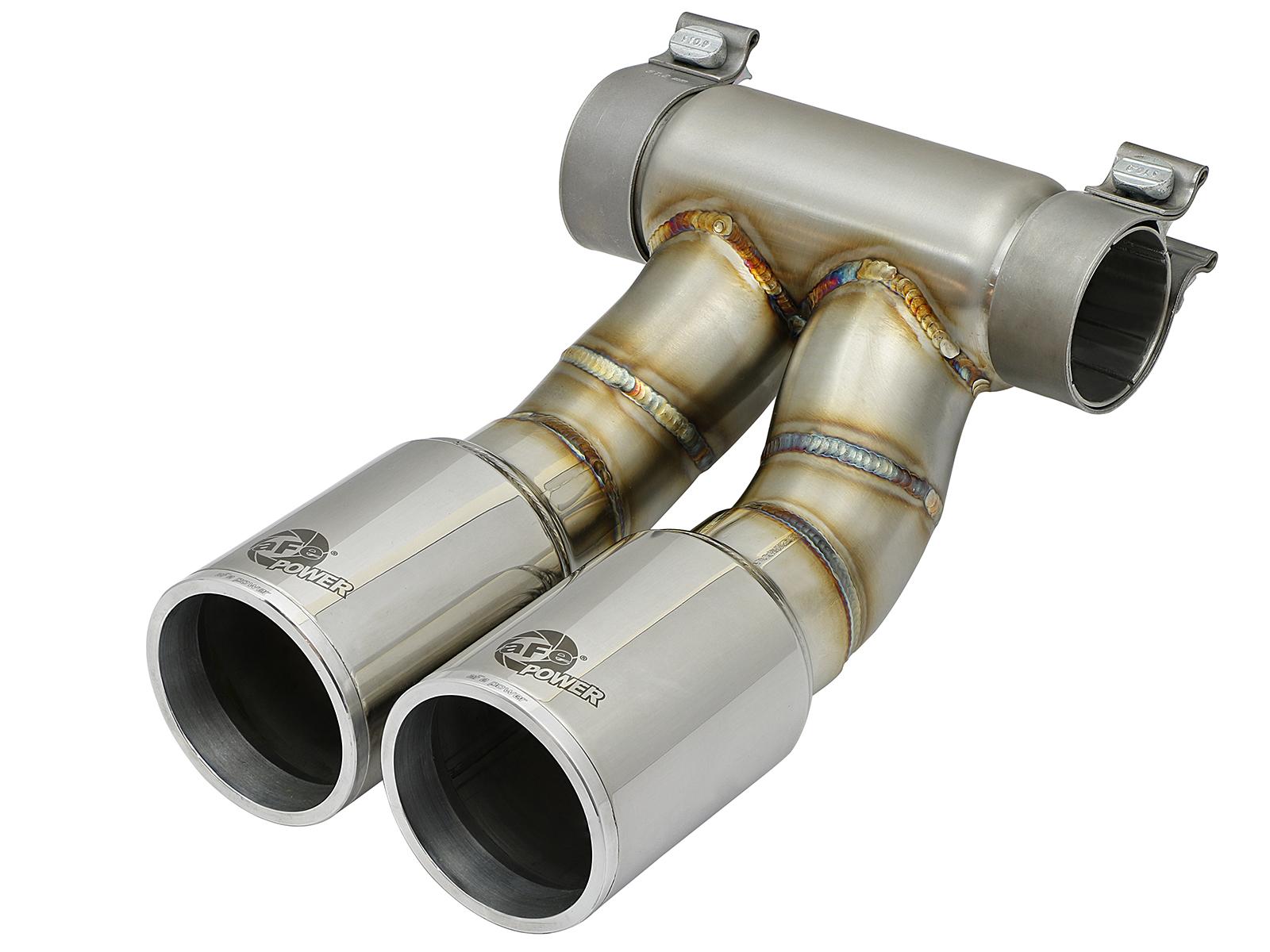 AFE MACH Force-Xp 304 Stainless Steel OE Replacement Exhaust Tip Polished (2013-2016 Boxster, Cayman) - 49C36413-P