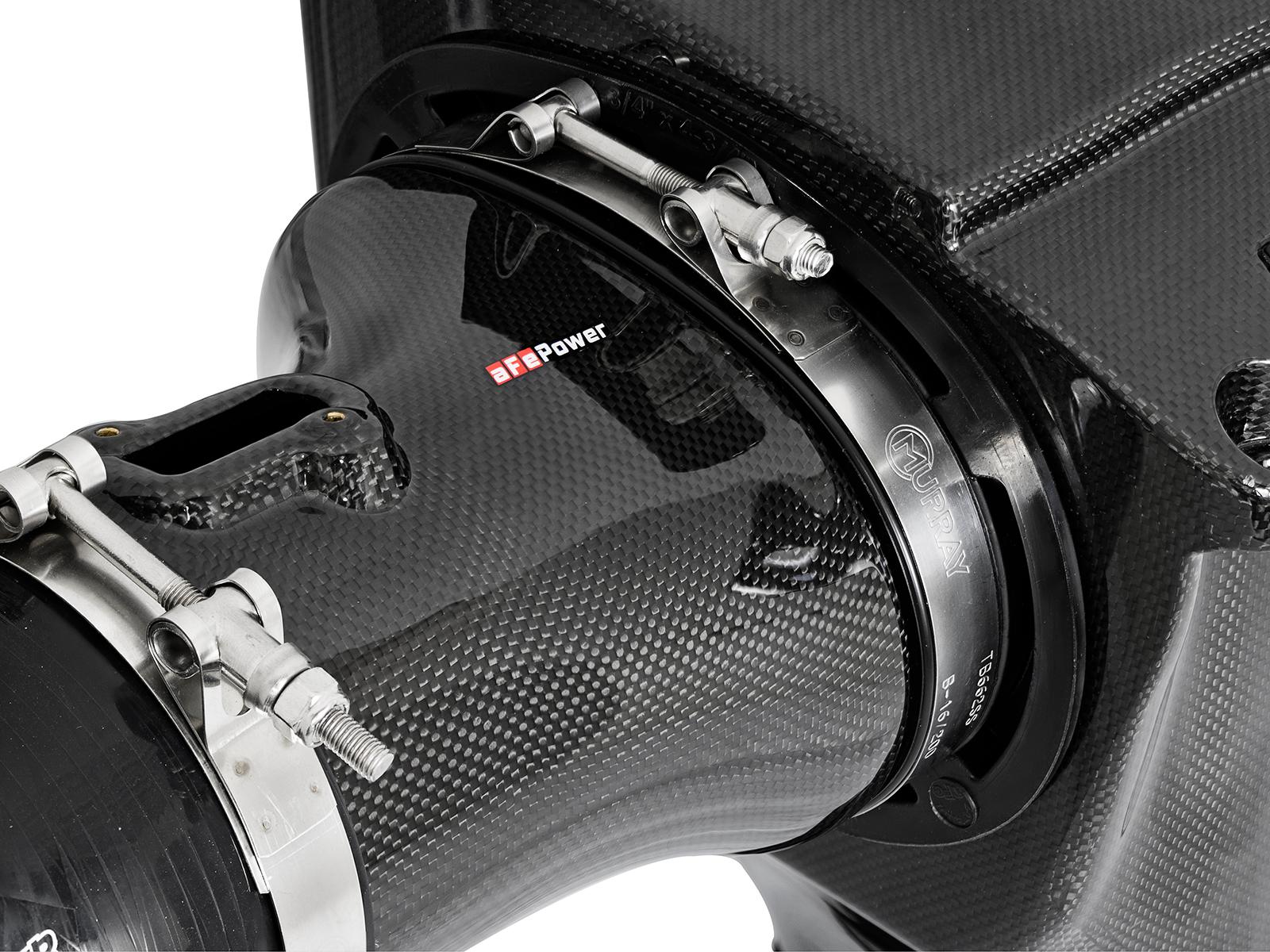 AFE Black Series Carbon Fiber Cold Air Intake System w/ Pro 5R & Pro DRY S Filters (2015-2016 Challenger, Charger) - 52-72204-CF