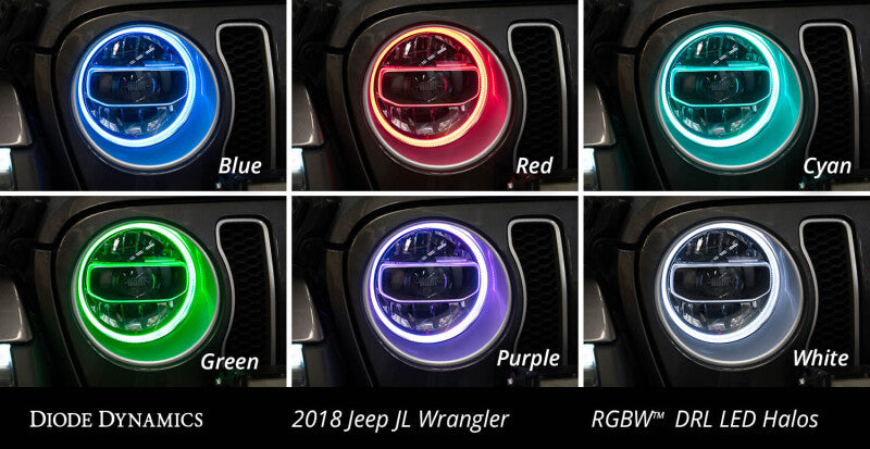 Diode Dynamics - DD2290 - Jeep JL Wrangler/Gladiator RGBW DRL Halos (2018-2020 Wrangler,2020-2020 Gladiator) - DD2290