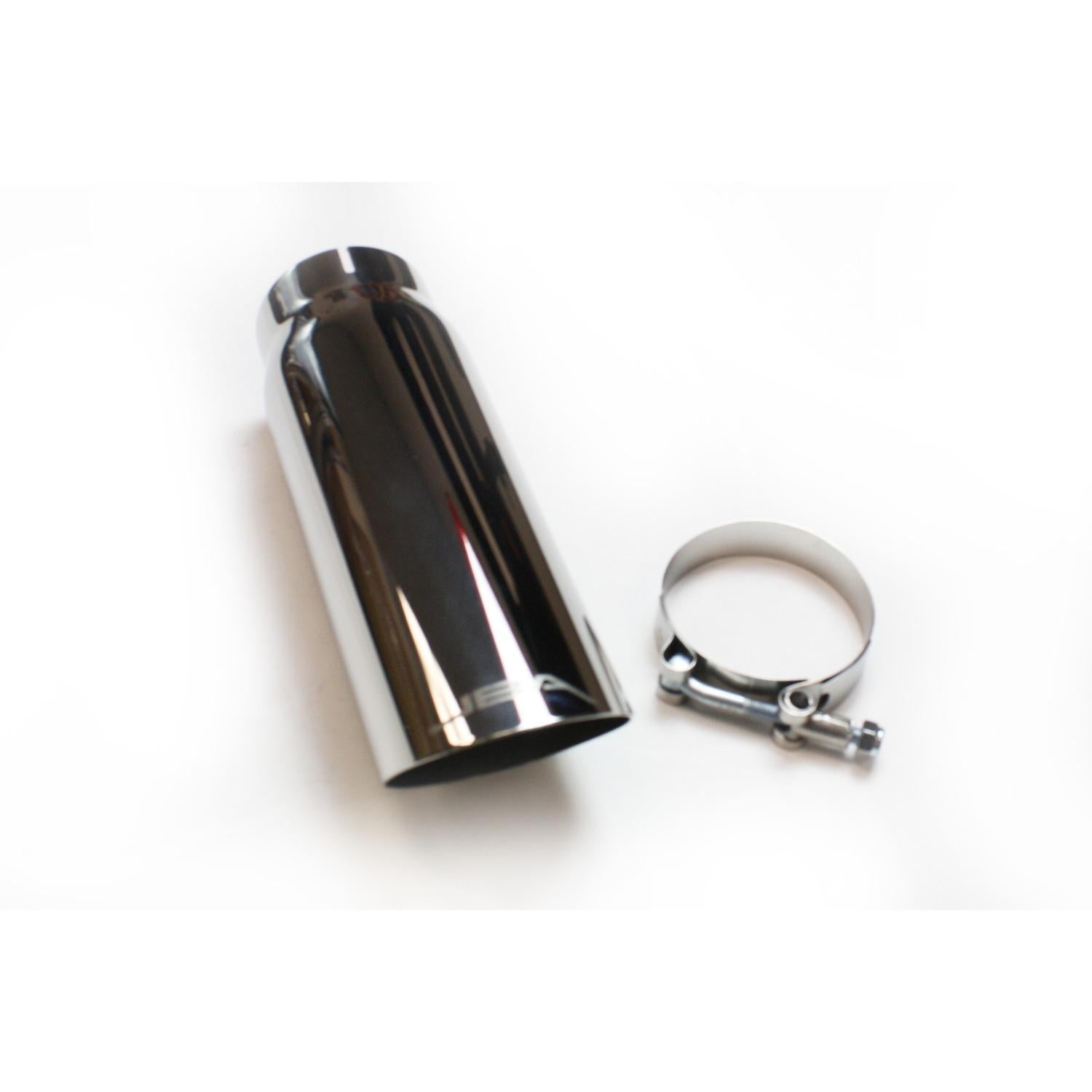JBA 2.5" x 3" x 9"  Polished S/S Chrome Tip - Clamp on - 12-08209