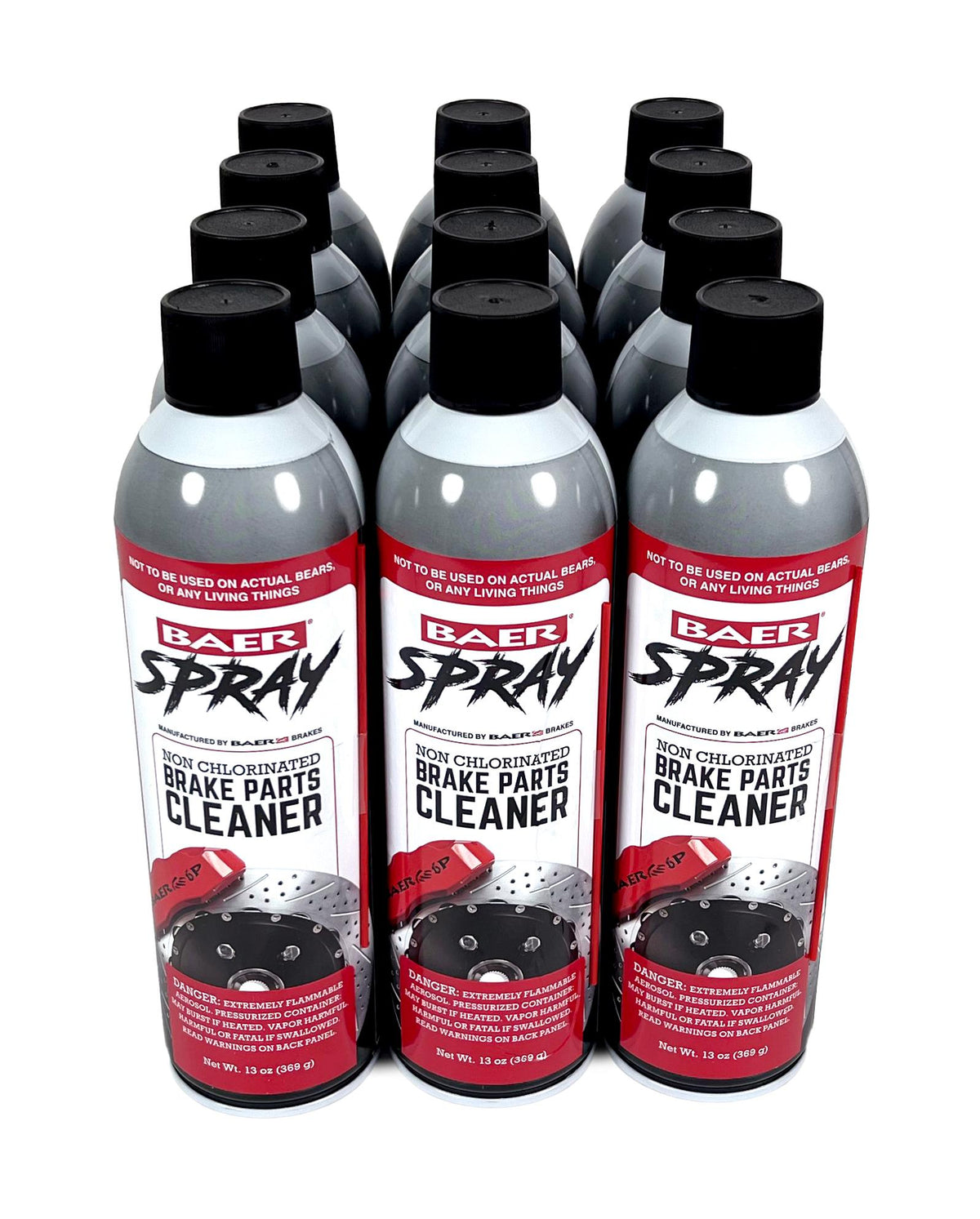 Baer Spray Brake Cleaner Non-Chlorinated, Technical Grade, 13oz (369g) Case (12) - 6110029