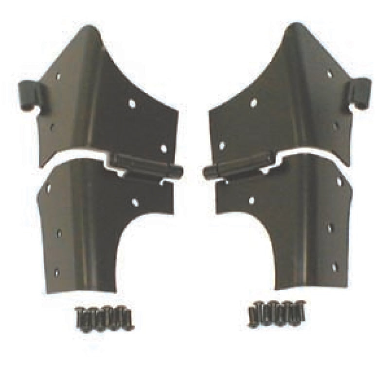Rugged Ridge Windshield Hinge Kit Black; 97-06 Jeep Wrangler Tj - 11209.02