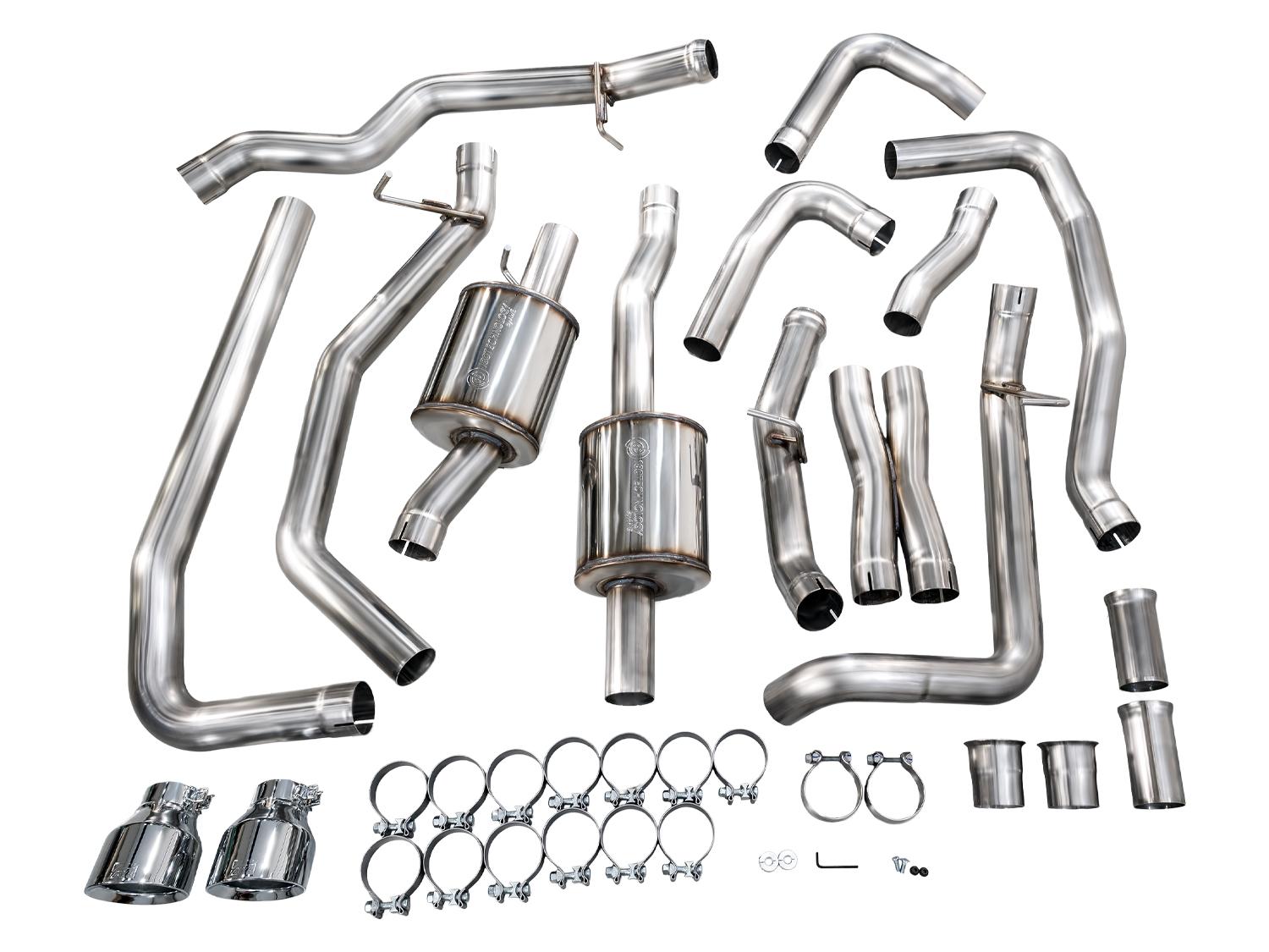 AWE 0FG Catback Exhaust - Chrome Silver Tips (2025+ RAM RHO) - 3015-32630