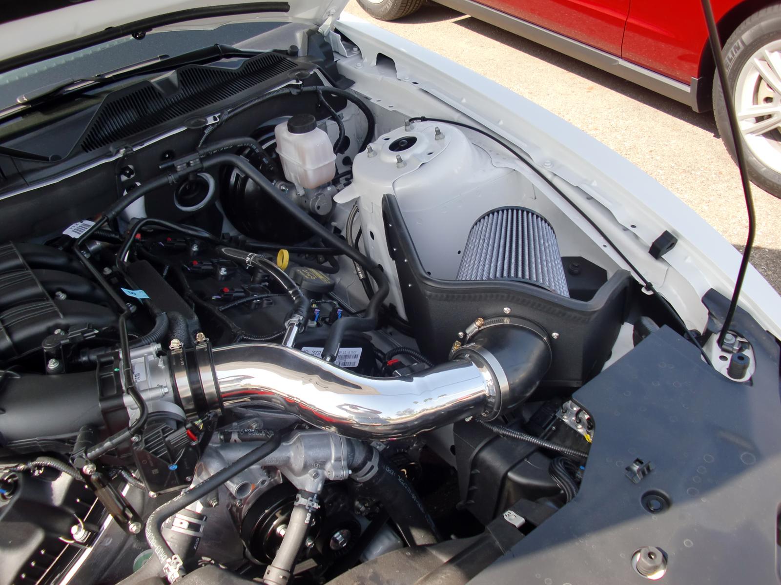 AFE Magnum FORCE Stage-2 Cold Air Intake System w/ Pro DRY S Media Polished (2011-2014 Mustang) - 51-12102-P