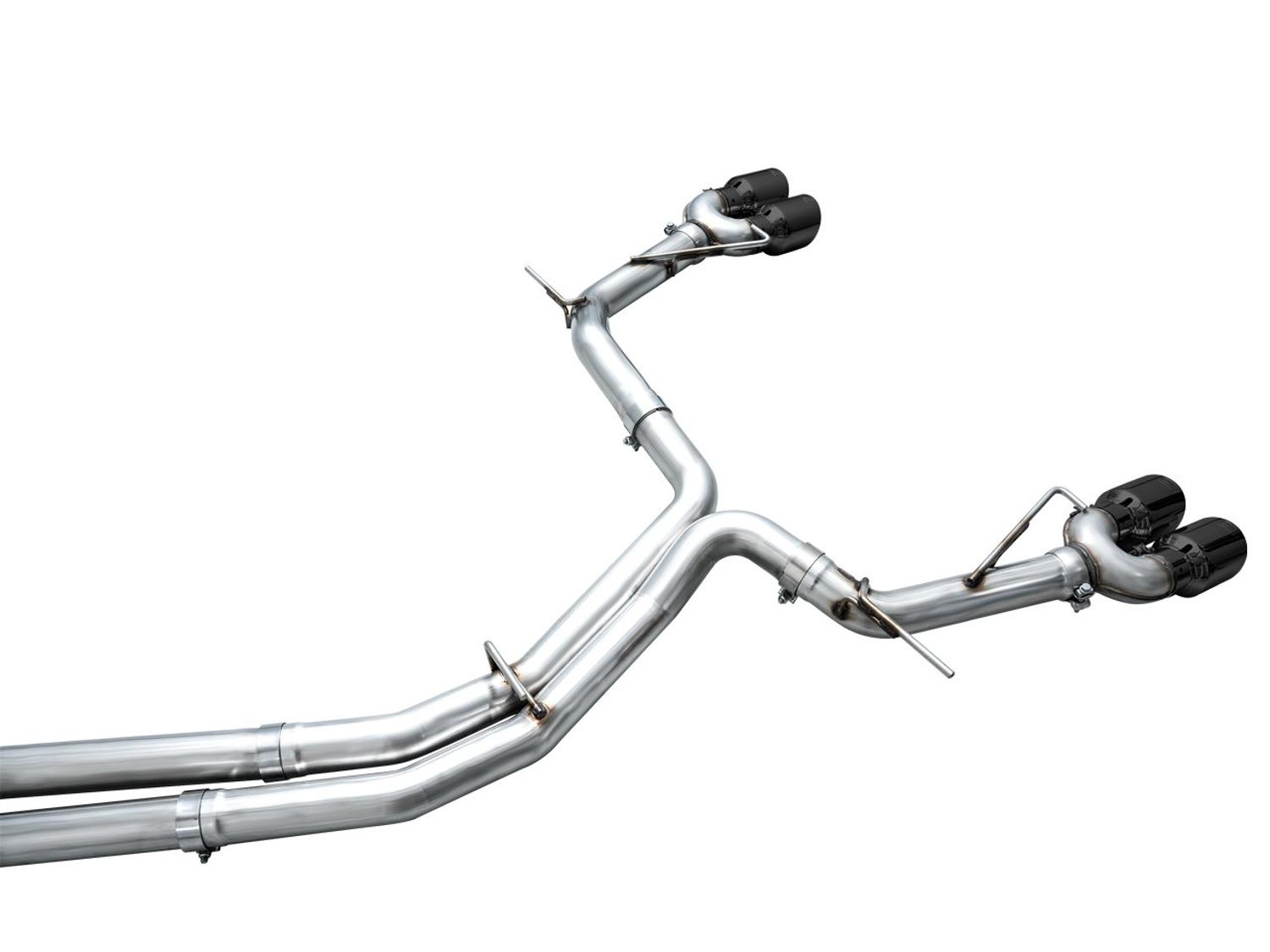 AWE Track Edition for Audi C8 S6/S7 - Diamond Black Tips - 3020-43109