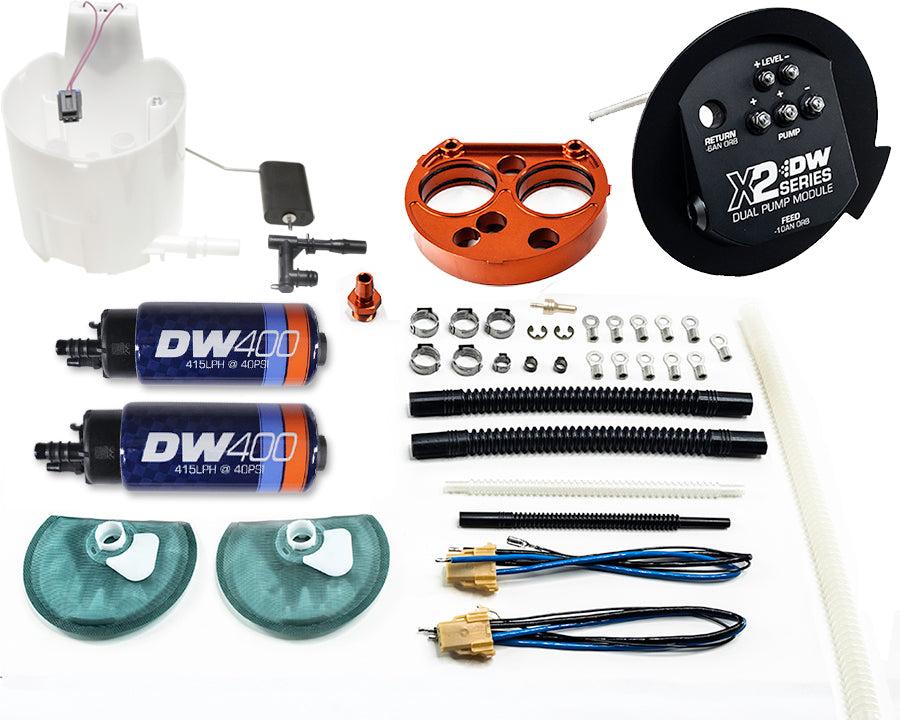 DeatschWerks  2011-2023 Mustang GT X2 Series Fuel Pump Hat Module with Dual DW400s - 9-401-7030