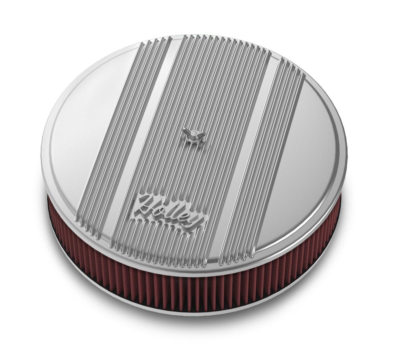Holley 14" Round Finned Air Cleaner.  - 120-151