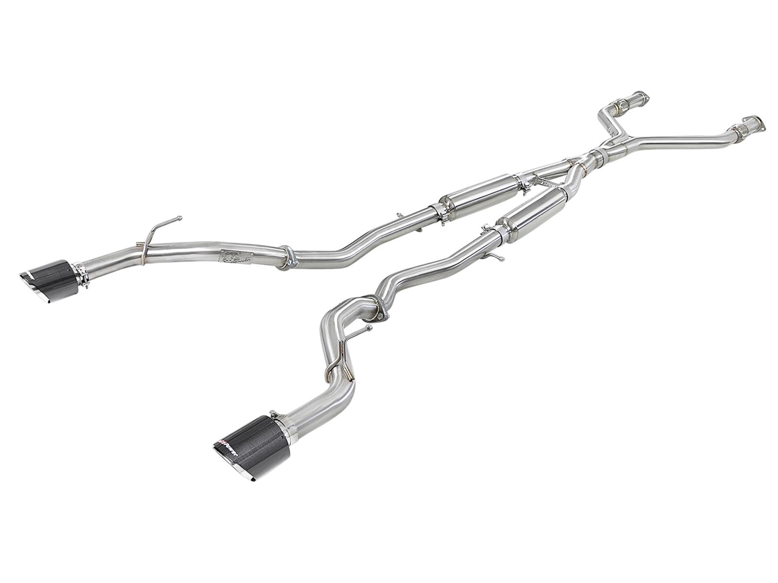 AFE Cat-Back Exhaust System (2017-2019 Infiniti Q60 V6-3.0L (tt)) - 49-36134NM-C