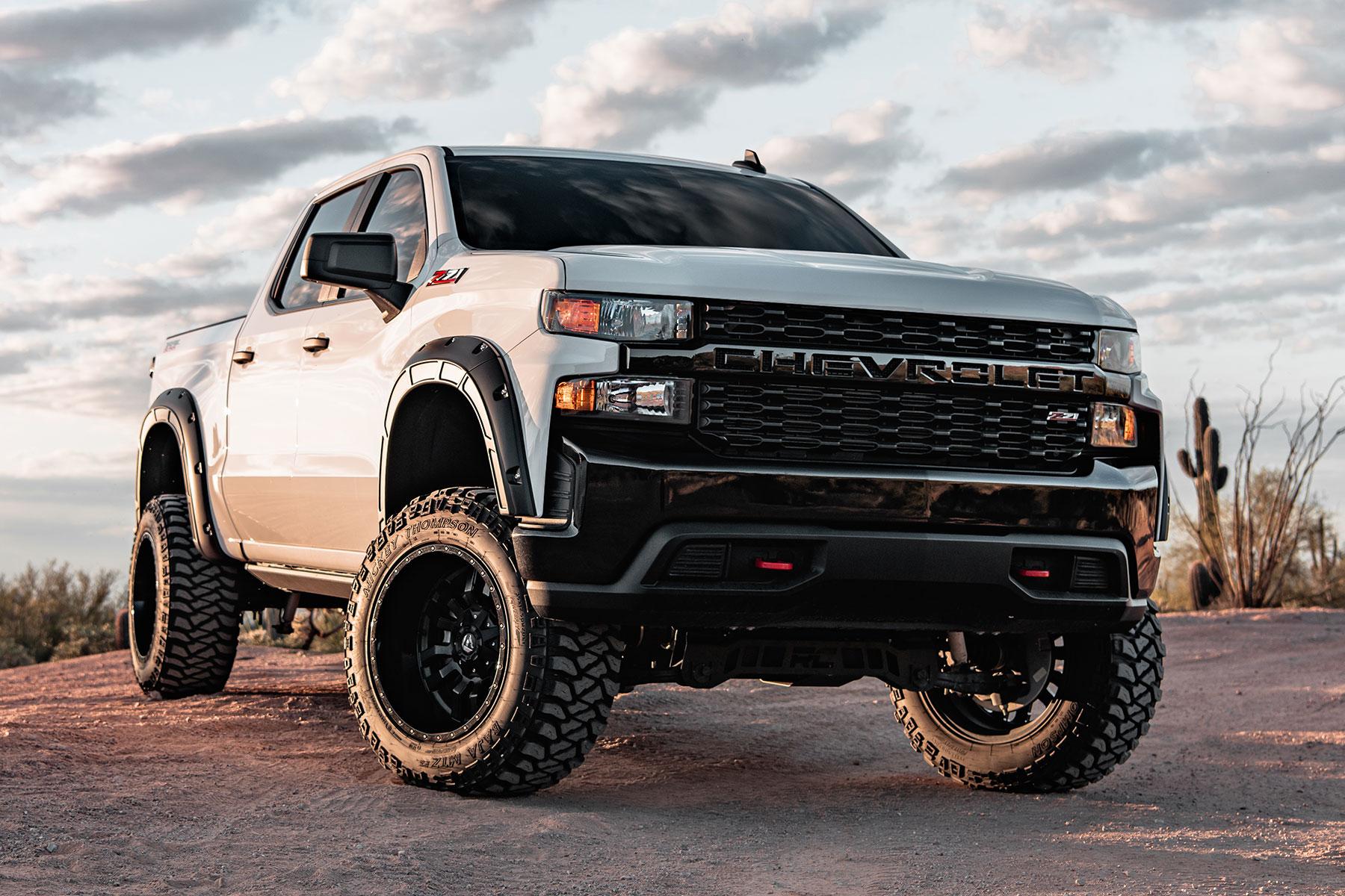 Rough Country Fender Flares Defender GTL Desert Sand Chevy Silverado 1500 (19-26) (2019-2026 Silverado 1500, Silverado 1500 LTD) - A-C12211-GTL