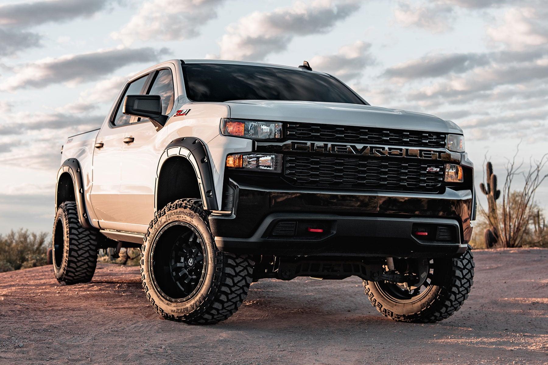 Rough Country Fender Flares Defender GXP Lakeshore Blue Chevy Silverado 1500 (19-26) (2019-2026 Silverado 1500, Silverado 1500 LTD) - A-C12211-GXP